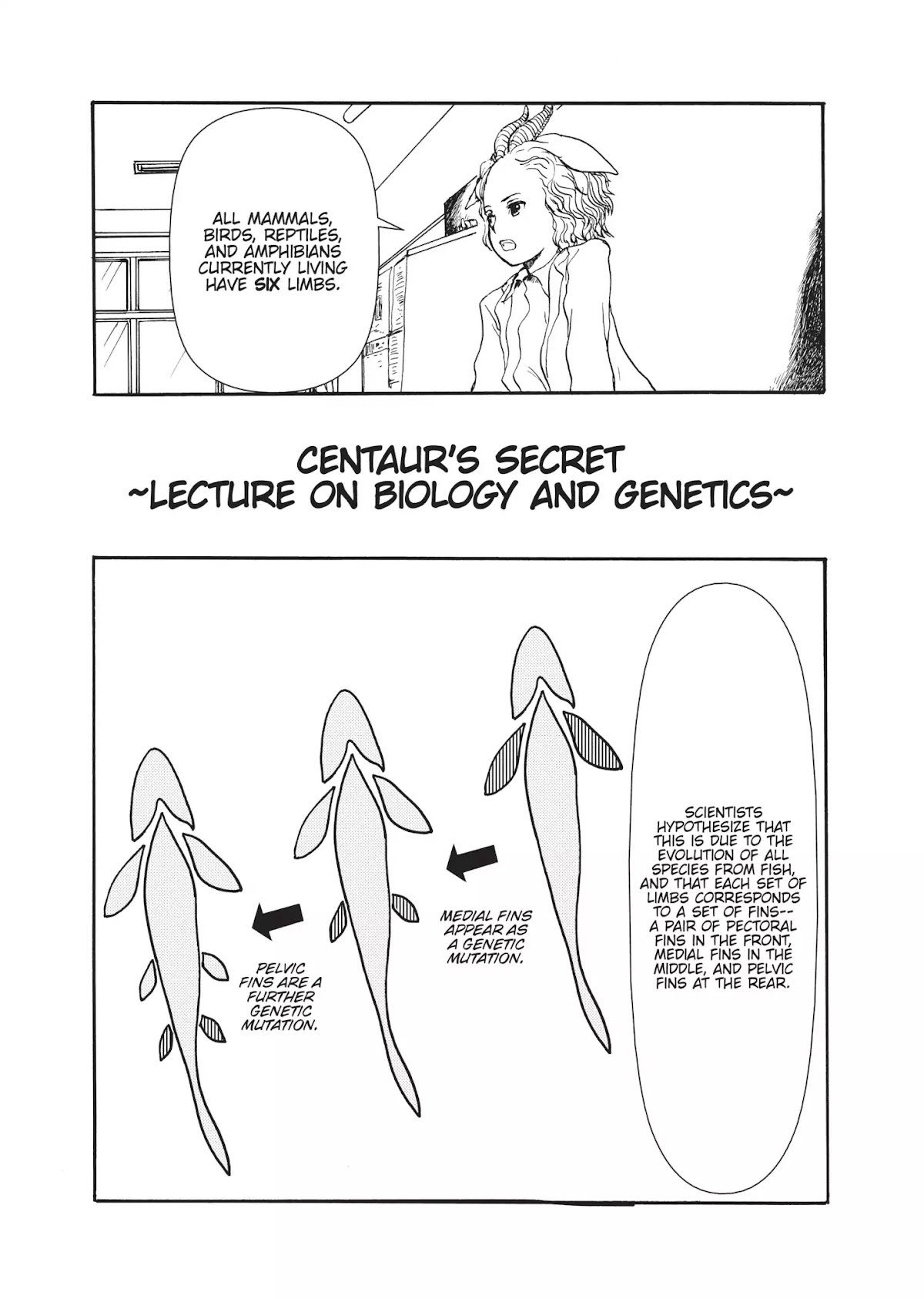 Centaur no Nayami Chapter 5.5 page 1 - Vol.2 Centaur's Secret ~ Lecture on Biology and Genetics ~