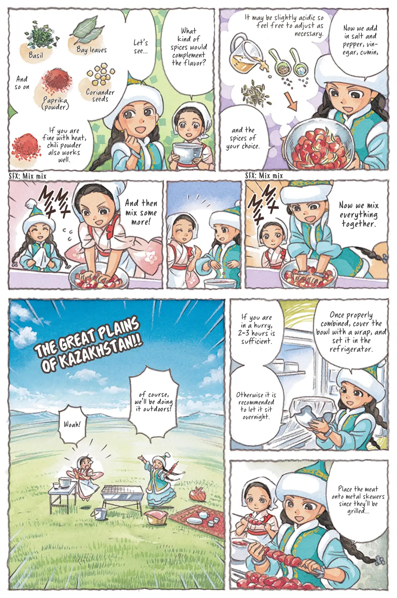Central Asian Cooking Chapter 3 page 2 - Chapter 3: Shashlik With Ms. Kazak
