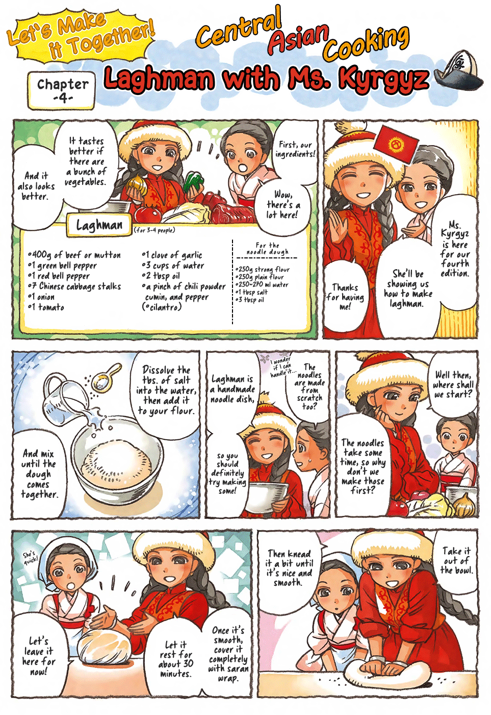 Central Asian Cooking Chapter 4 page 1 - Chapter 4: Laghman with Ms. Kyrgyz