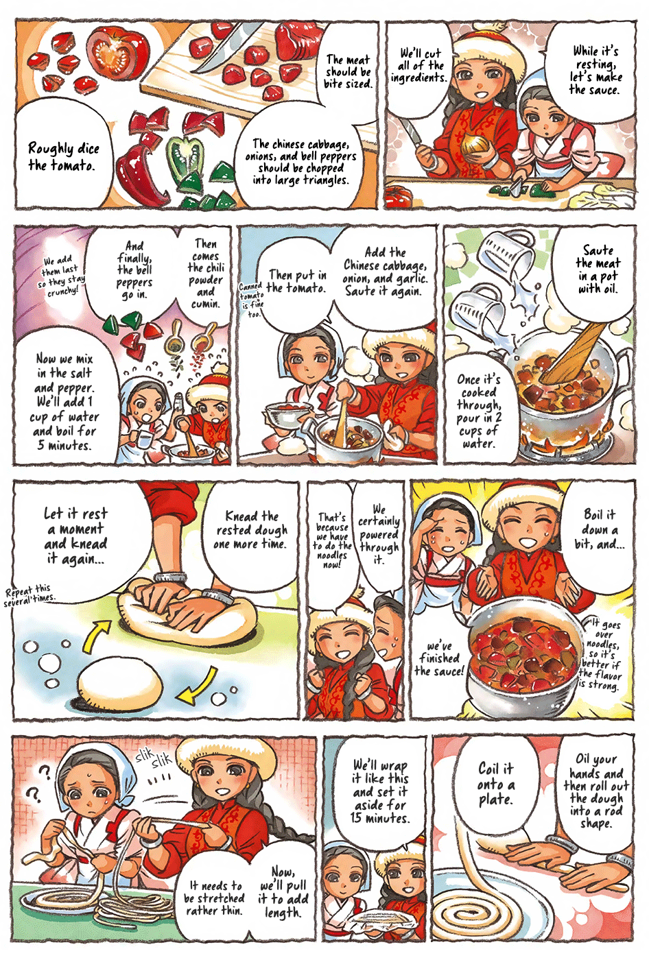 Central Asian Cooking Chapter 4 page 2 - Chapter 4: Laghman with Ms. Kyrgyz
