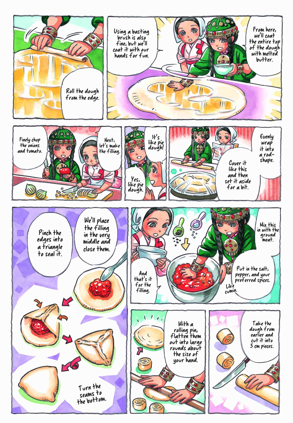 Central Asian Cooking Chapter 5 page 2 - Chapter 5: Samsa with Ms. Turkmen!