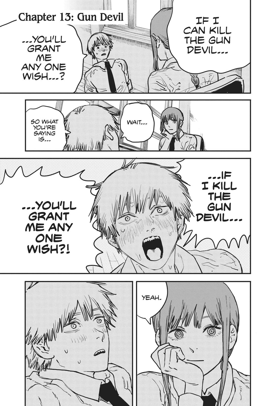Chainsaw Man Chapter 13 page 1 - Chapter 13: Gun Devil