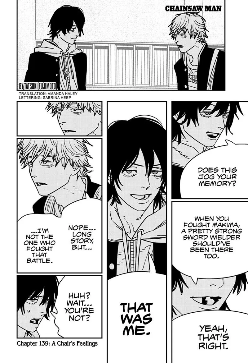 Chainsaw Man Chapter 139 page 1 - Chapter 139: A Chair's Feelings