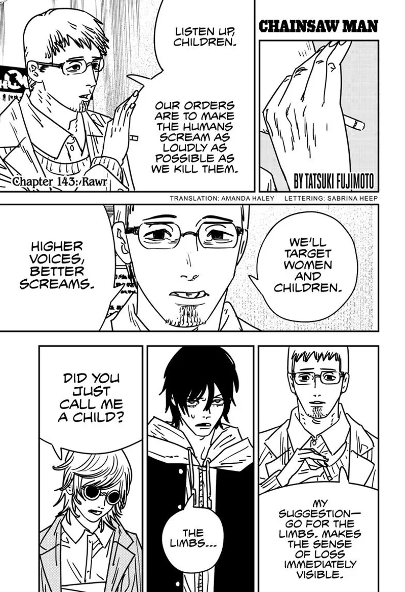 Chainsaw Man Chapter 143 page 1 - Chapter 143: Rawr