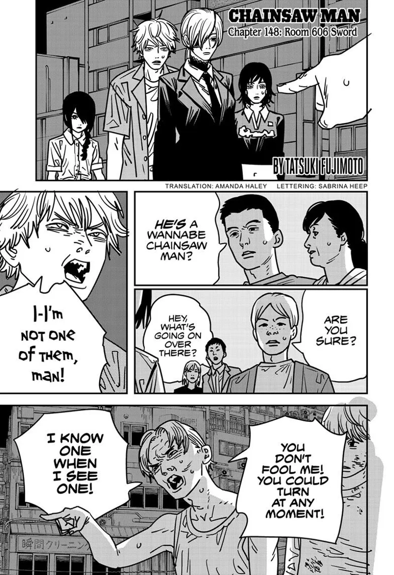 Chainsaw Man Chapter 148 page 1 - Chapter 148: Room 606 Sword
