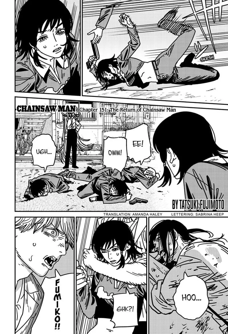 Chainsaw Man Chapter 151 page 1 - Chapter 151: The Return of Chainsaw Man
