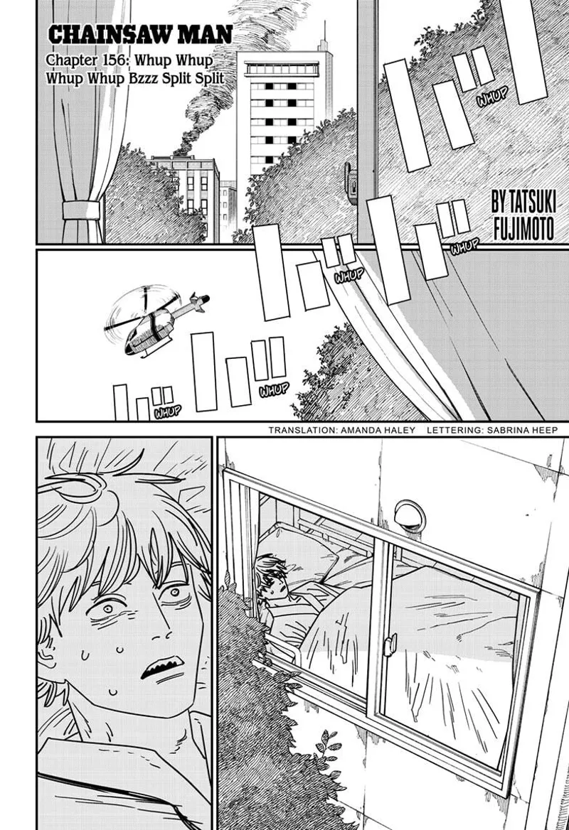 Chainsaw Man Chapter 156 page 1 - Chapter 156: Whup Whup Whup Whup Bzzz Split Split