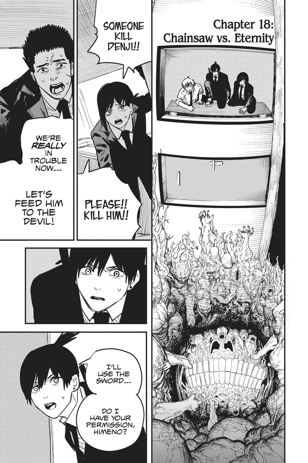 Chainsaw Man Chapter 18 page 1 - Chapter 18: Chainsaw vs Eternity