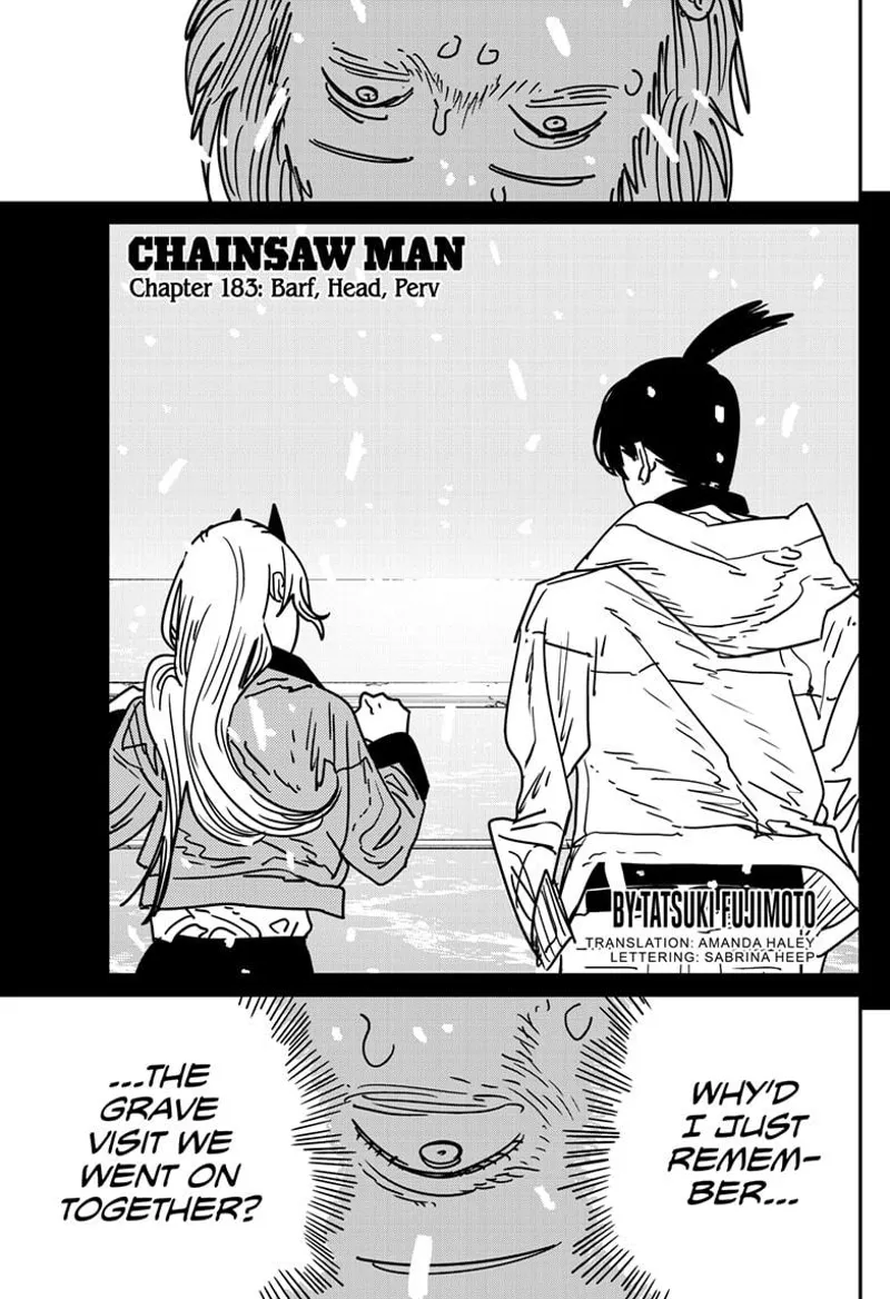 Chainsaw Man Chapter 183 page 1 - Chapter 183: Barf, Head, Perv