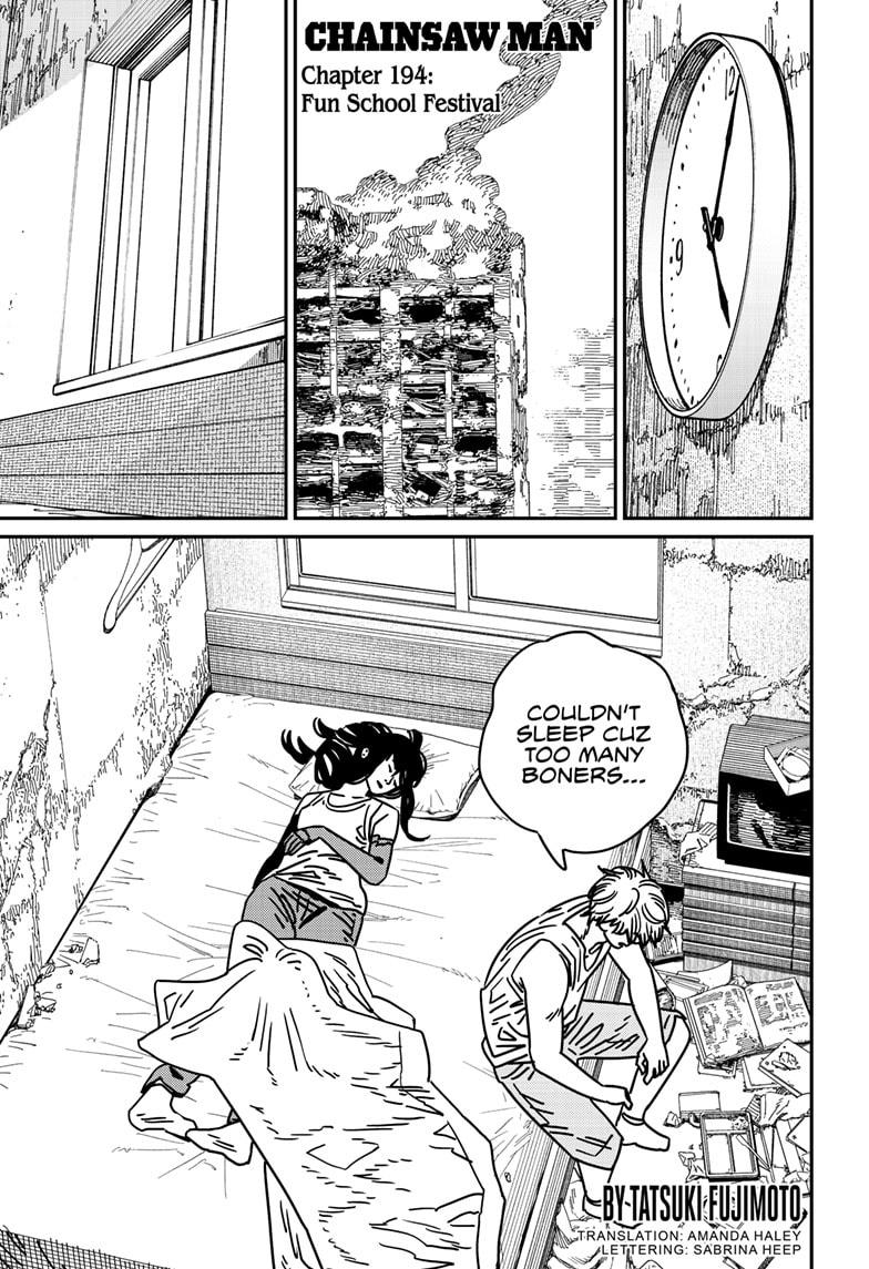 Chainsaw Man Chapter 194 page 1 - Chapter 194: Fun School Festival