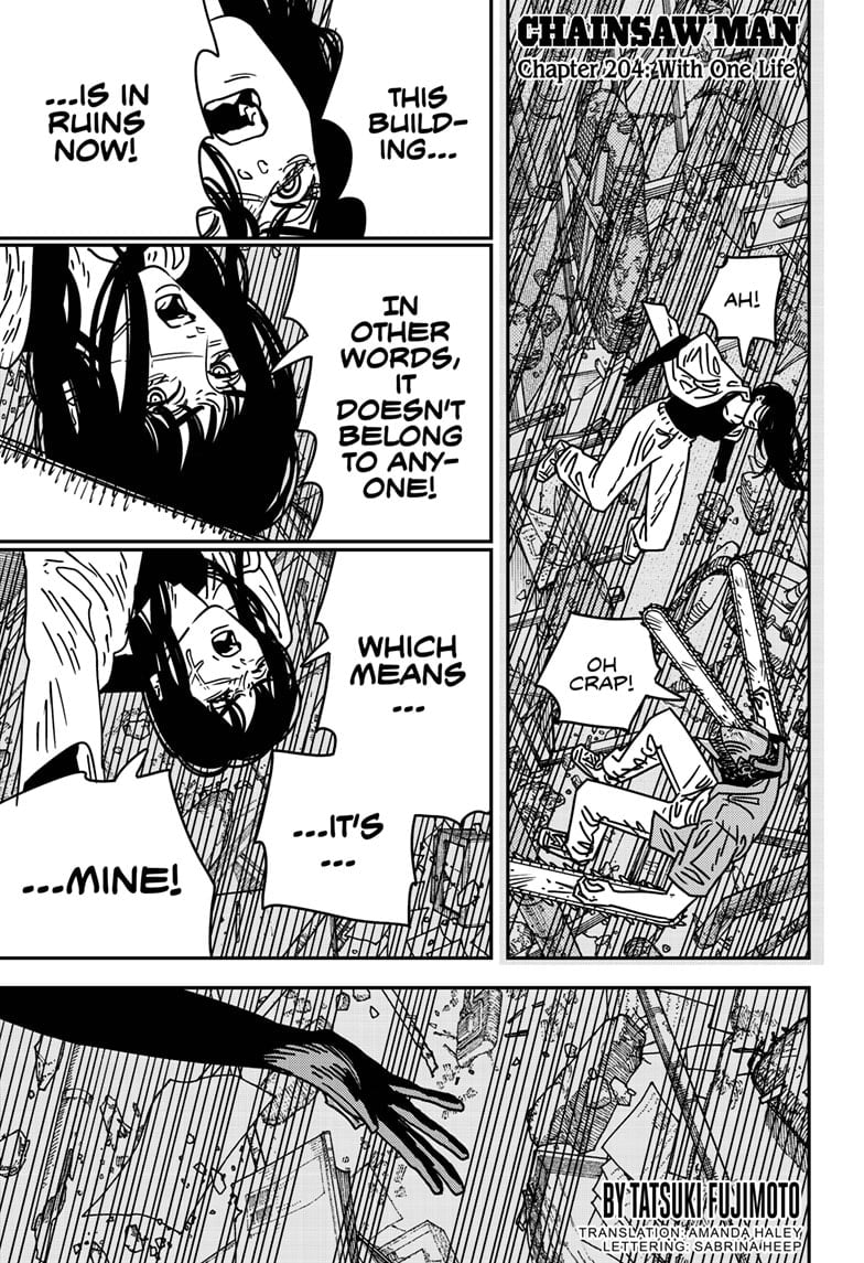 Chainsaw Man Chapter 204 page 1 - Chapter 204: With One Life