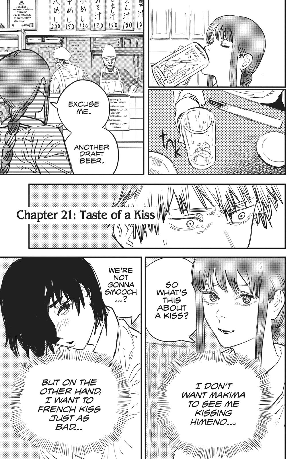 Chainsaw Man Chapter 21 page 1 - Chapter 21: Taste of a Kiss