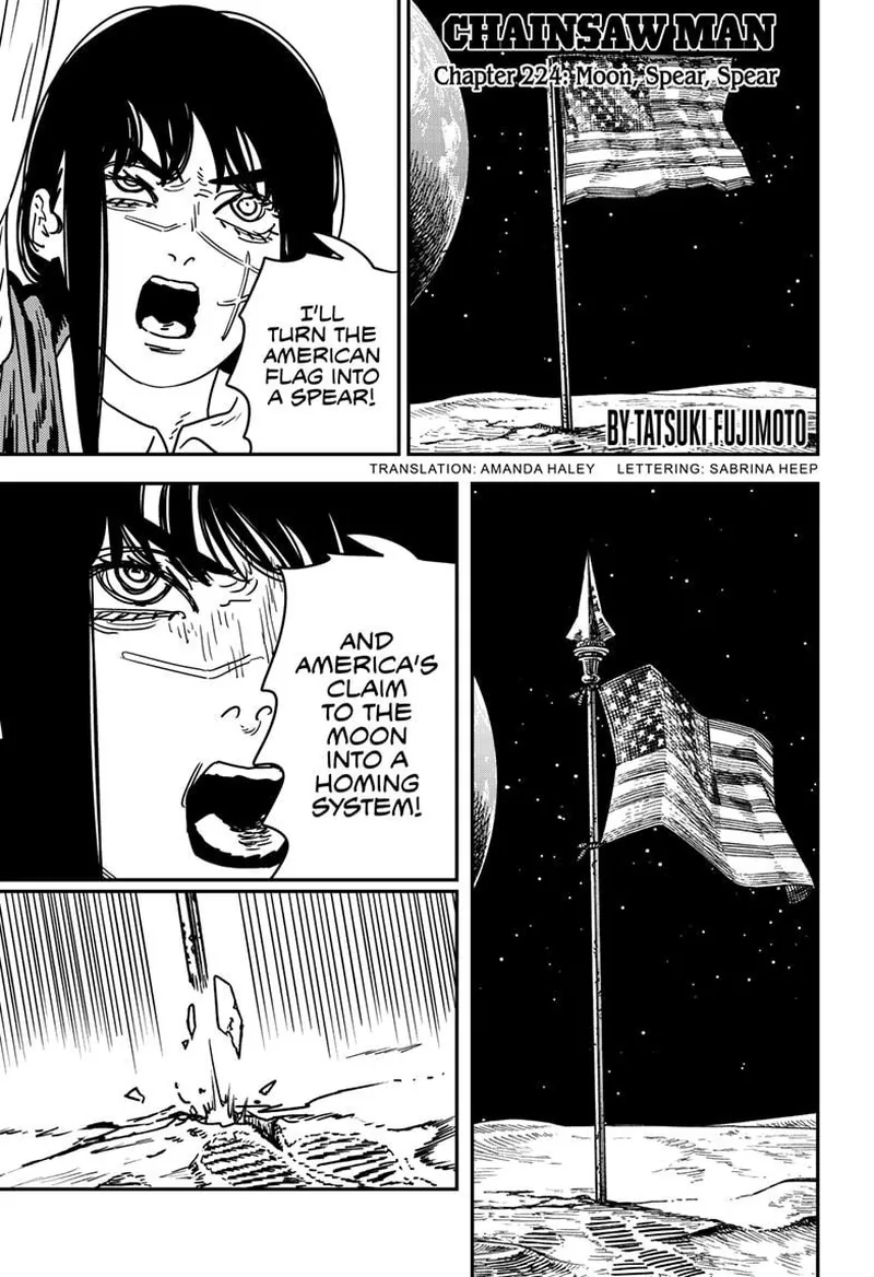 Chainsaw Man Chapter 224 page 1 - Chapter 224: Moon, Spear, Spear