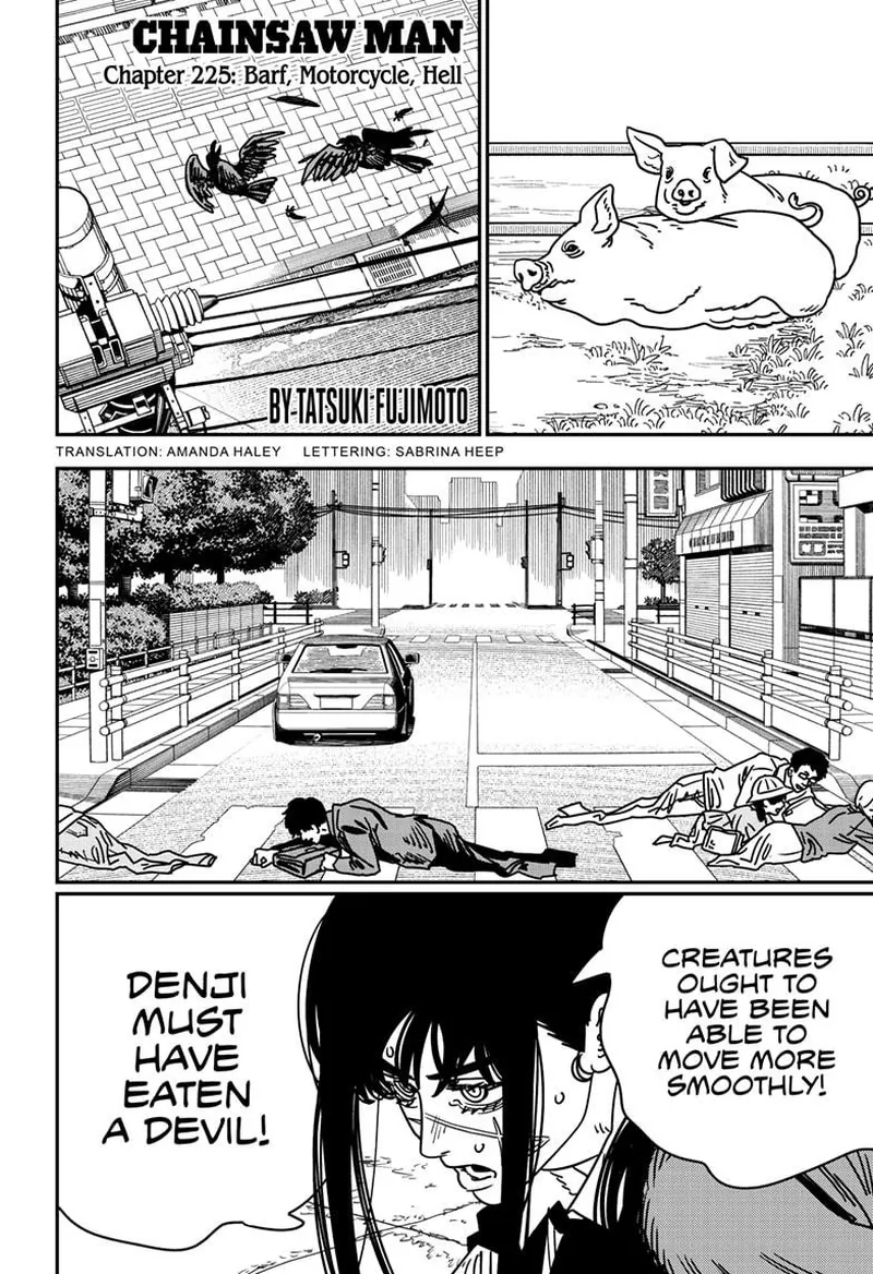 Chainsaw Man Chapter 225 page 1 - Chapter 225: Barf, Motorcycle, Hell