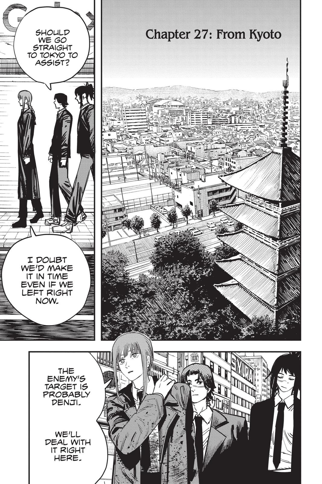 Chainsaw Man Chapter 27 page 1 - Chapter 27: From Kyoto