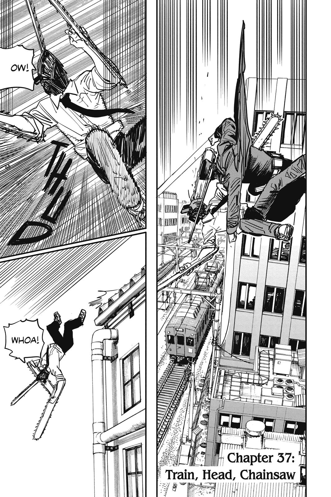 Chainsaw Man Chapter 37 page 1 - Chapter 37: Train, Head, Chainsaw