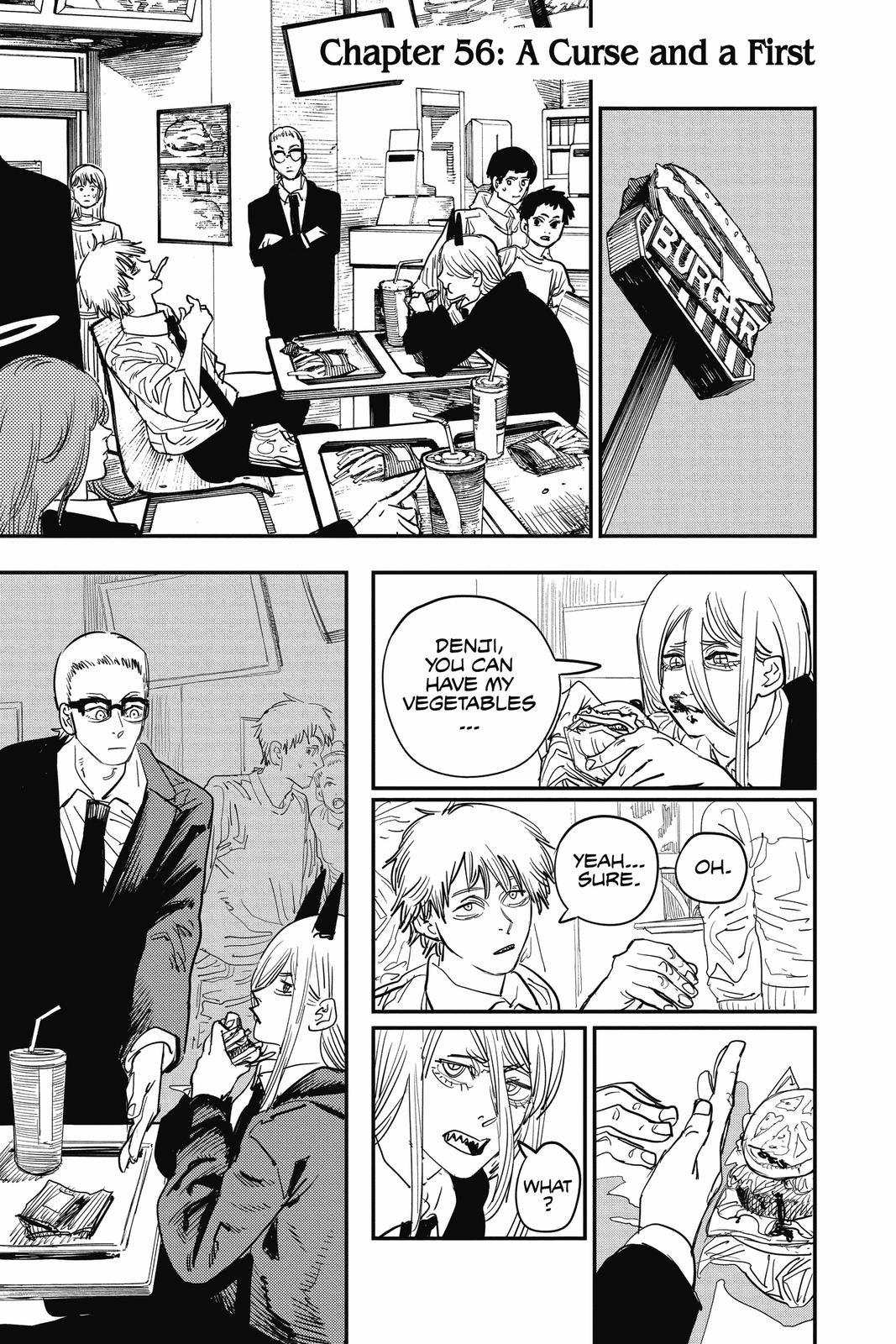 Chainsaw Man Chapter 56 page 1 - Chapter 56: A Curse and A First