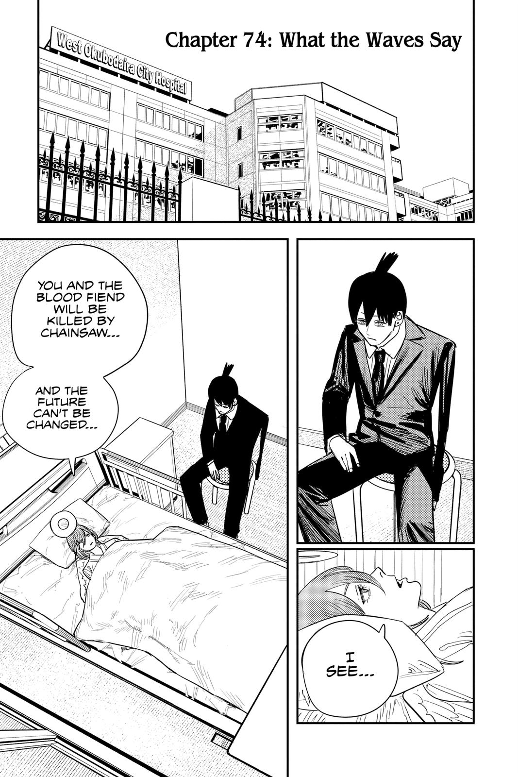 Chainsaw Man Chapter 74 page 1 - Chapter 74: What the Waves Say