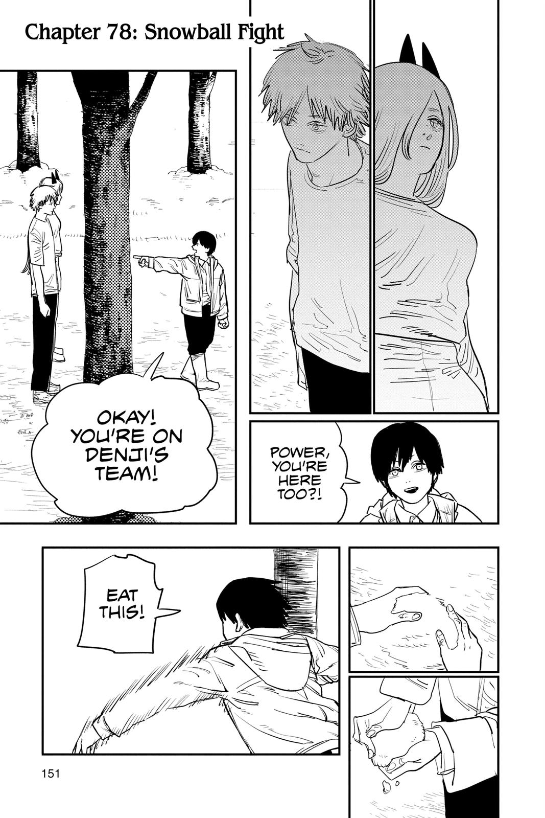 Chainsaw Man Chapter 78 page 1 - Chapter 78: Snowball Fight