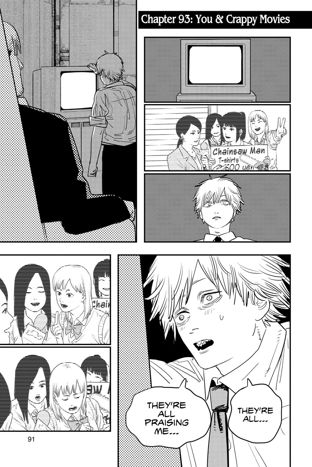 Chainsaw Man Chapter 93 page 1 - Chapter 93: You & Crappy Movies