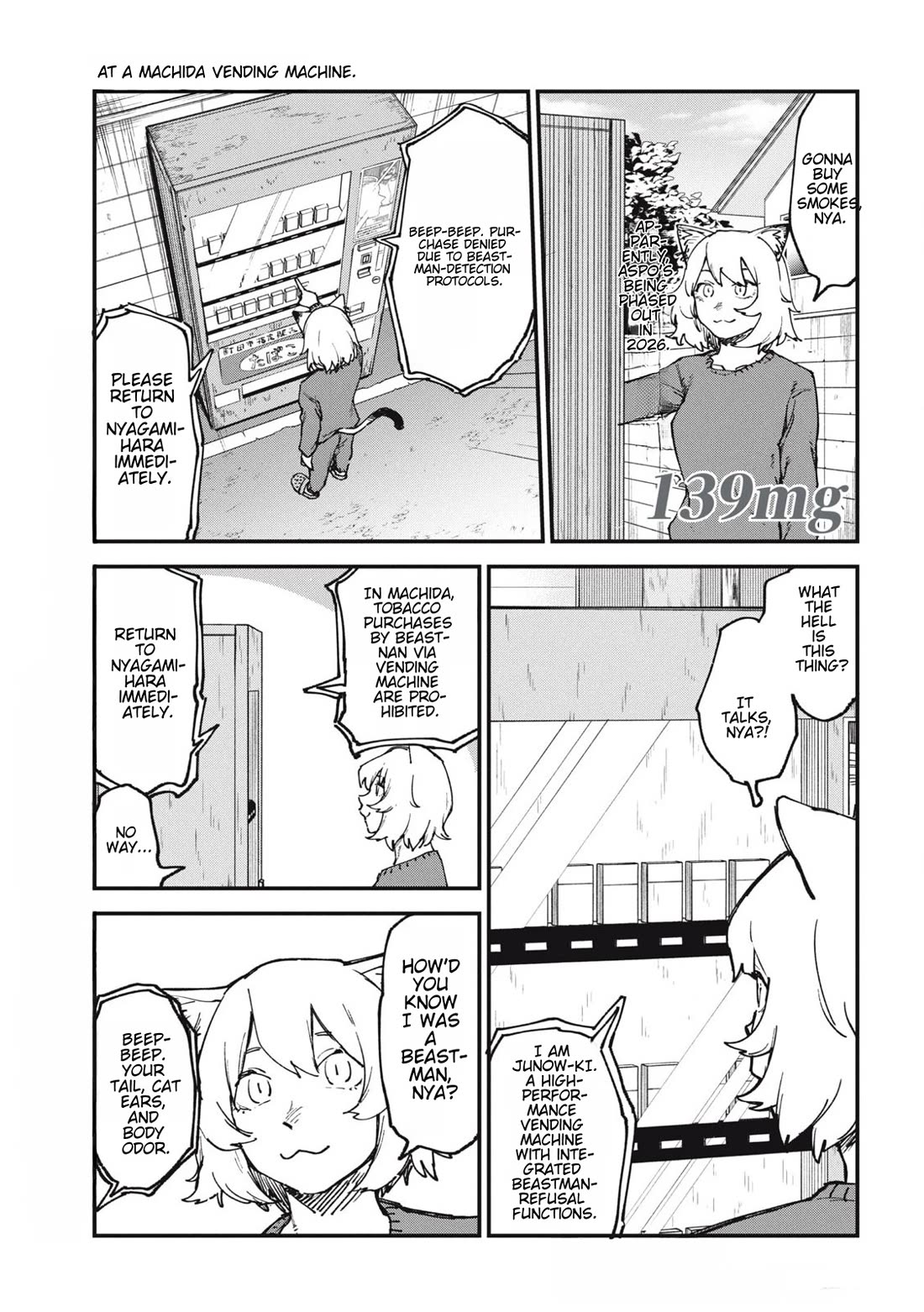 Chainsmoker Cat Chapter 139 page 1 - Chapter 139: 139mg