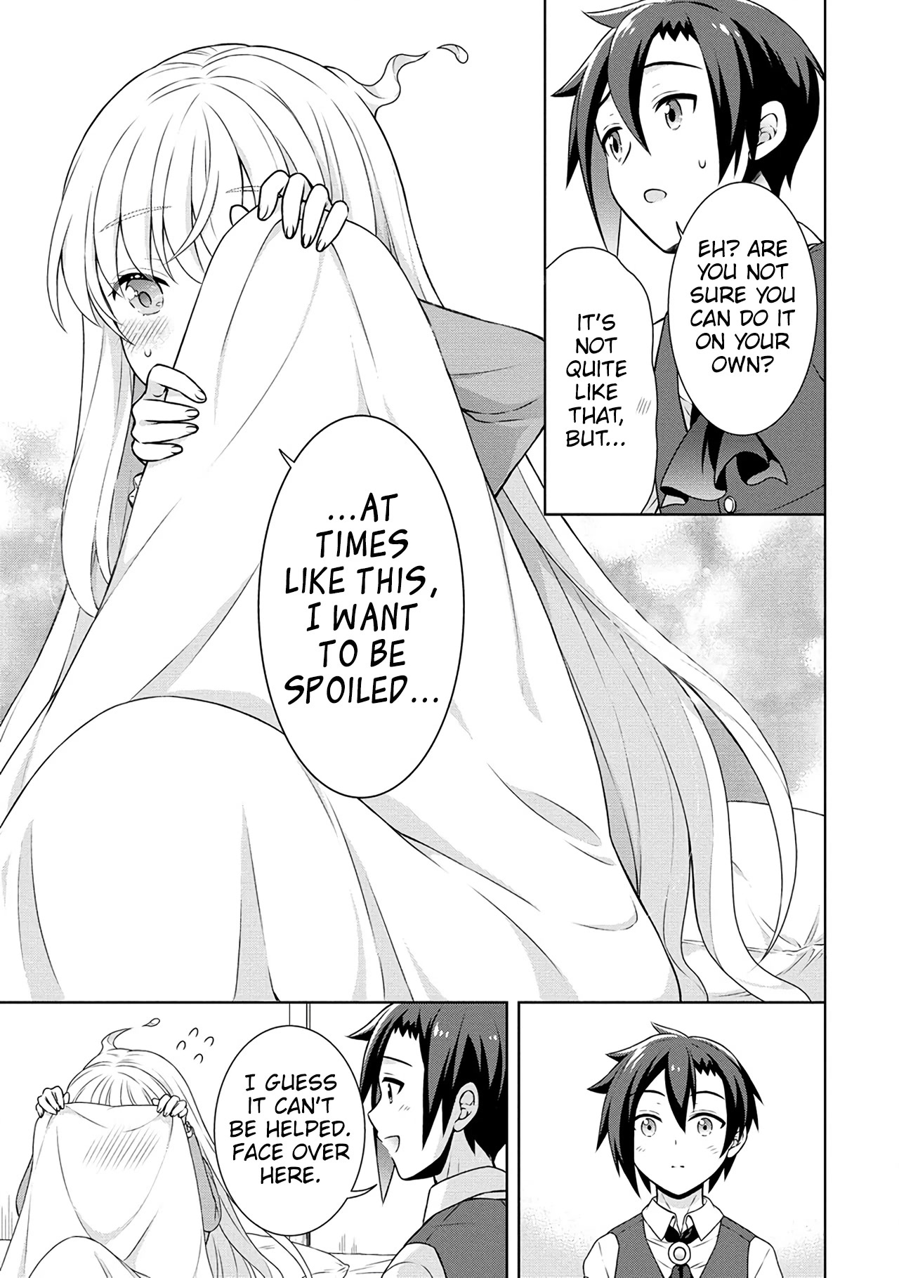 Cheat Pharmacist's Slow Life: Making a Drugstore in Another World Chapter 42 page 12 - Chapter 42: Spoil me every now and then