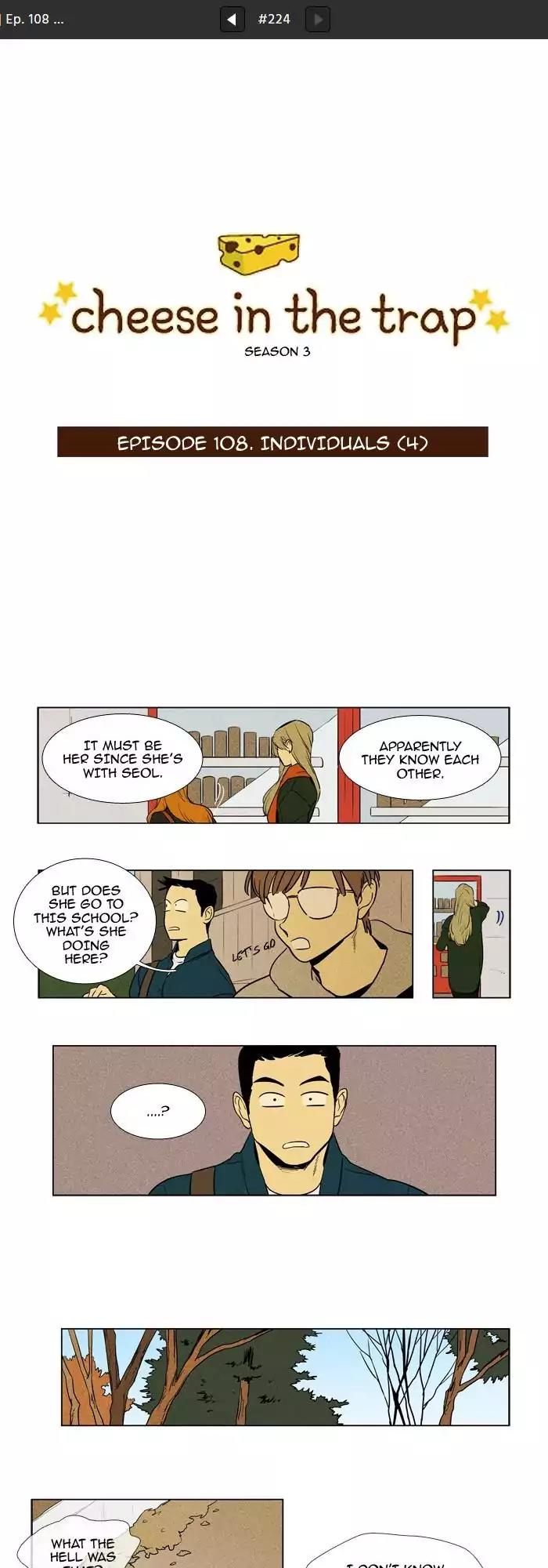 Cheese in the Trap Chapter 224 page 1 - Chapter 224: [Season 3] Ep.108: Individuals (4)