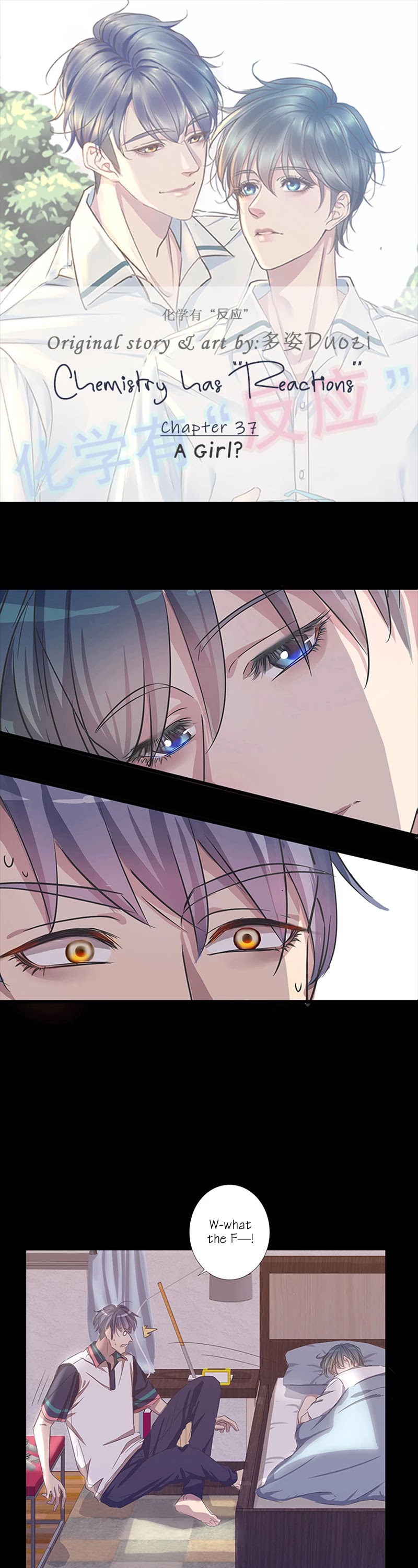 Chemistry has "Reactions" Chapter 37 page 1 - Chapter 37: A Girl?