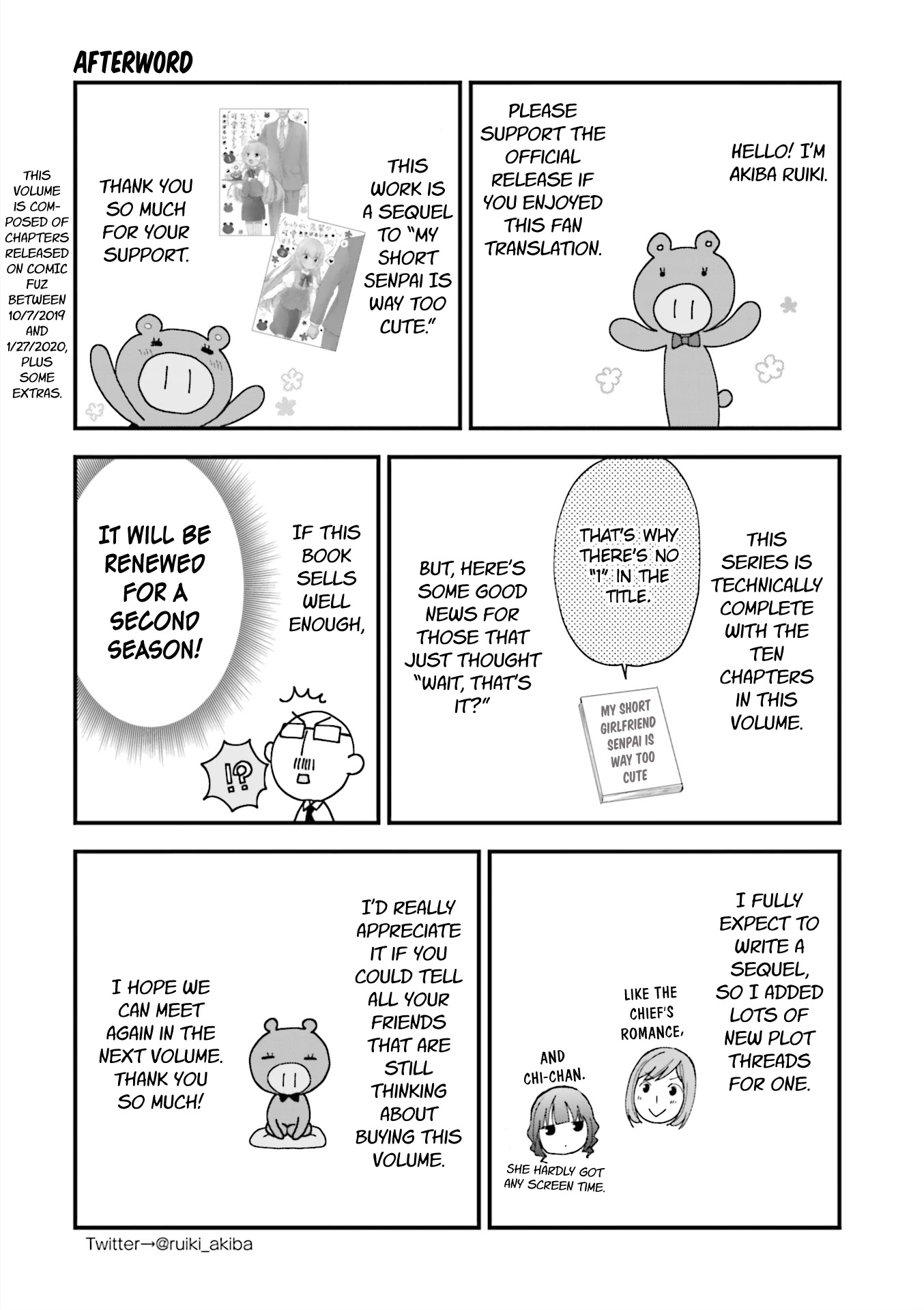 Chicchai Kanojo Senpai ga Kawaisugiru. Chapter 10.5 page 11 - Chapter 10.5: Volume Extras [END]
