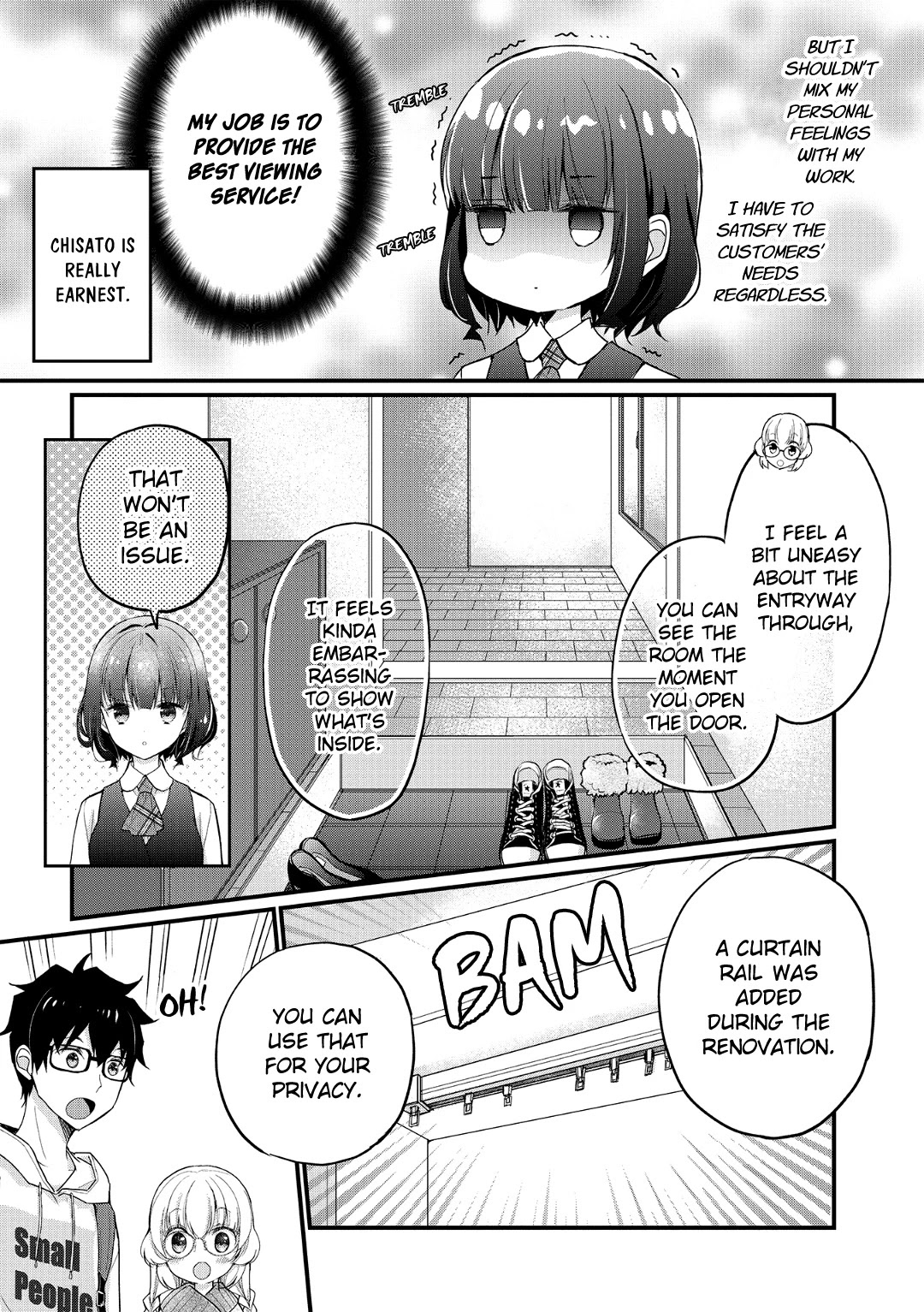 Chicchai Kanojo Senpai ga Kawaisugiru. Chapter 5 page 3 - Chapter 5: I didn't see a thing