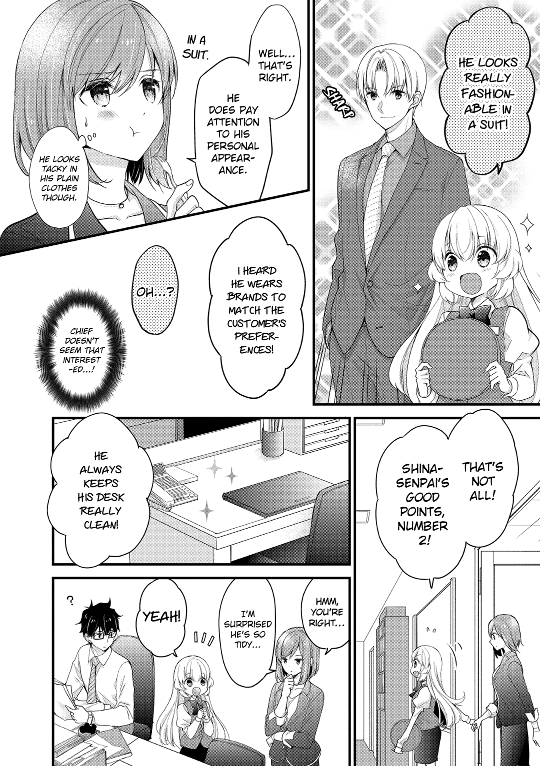 Chicchai Kanojo Senpai ga Kawaisugiru. Chapter 6 page 4 - Chapter 6: Shina-senpai Is Cool When He's Working!