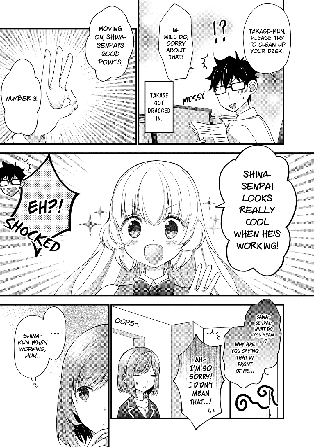 Chicchai Kanojo Senpai ga Kawaisugiru. Chapter 6 page 5 - Chapter 6: Shina-senpai Is Cool When He's Working!