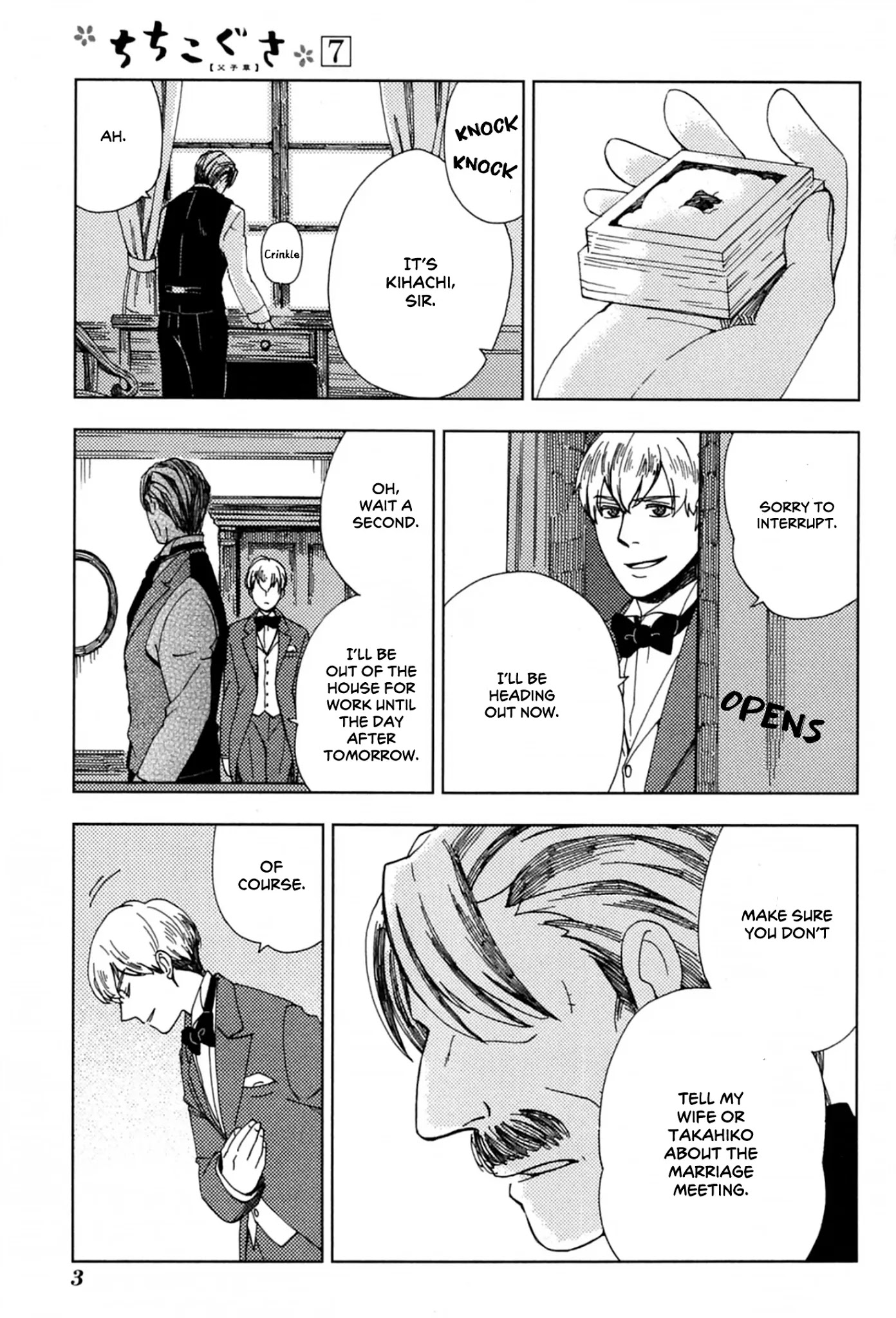 Chichi Kogusa Chapter 37 page 7 - Chapter 37: Father, Son, and Marriage Meeting.
