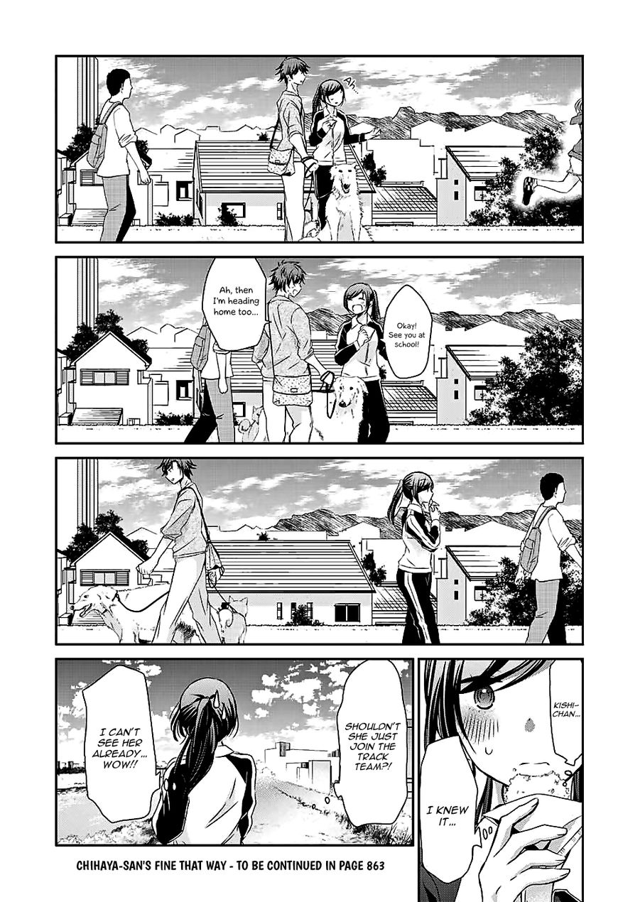 Chihaya-san's Fine That Way Chapter 59 page 10 - Chapter 59 : Yeah I'm blushing