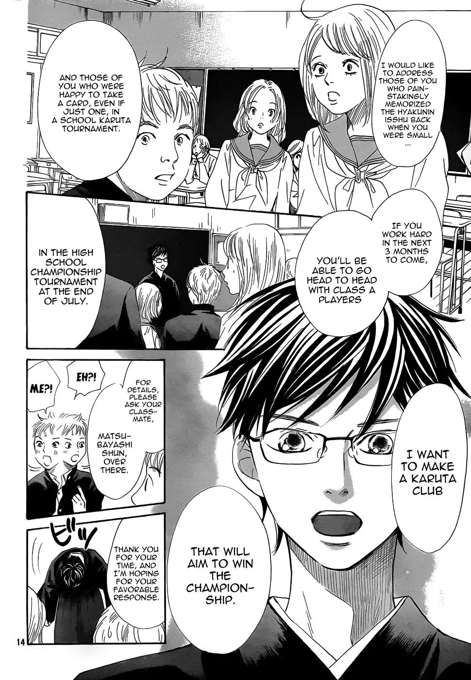 Chihayafuru Chapter 140 page 14 - Chapter 140