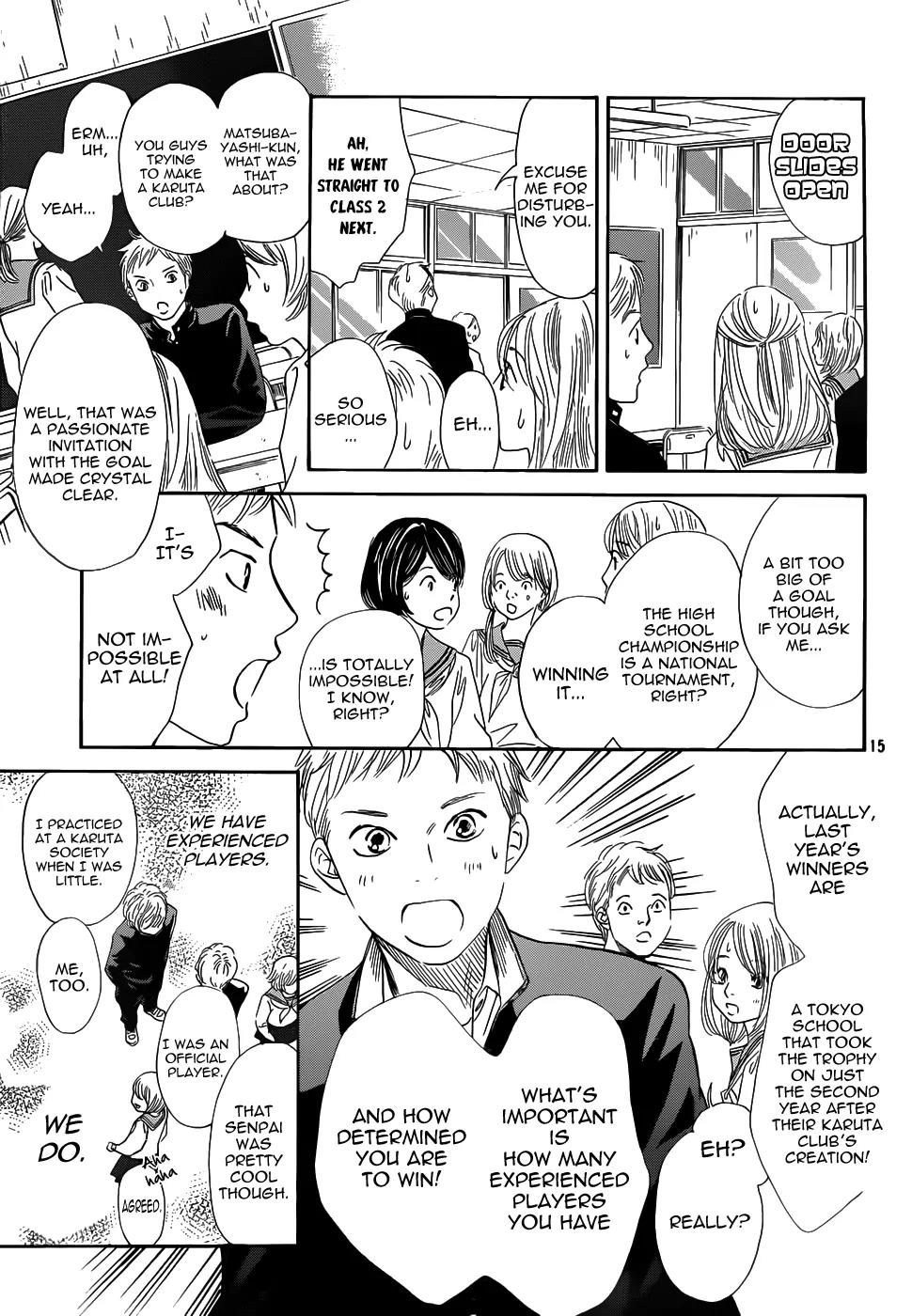 Chihayafuru Chapter 140 page 15 - Chapter 140