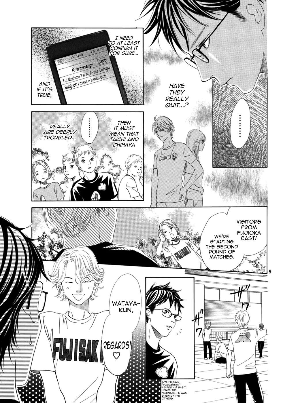 Chihayafuru Chapter 143 page 10 - Chapter 143