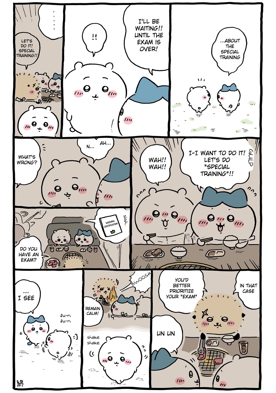 Chiikawa: Nanka Chiisakute Kawaii Yatsu Chapter 109 page 8 - Chapter 109: Gekokujo and Special Training