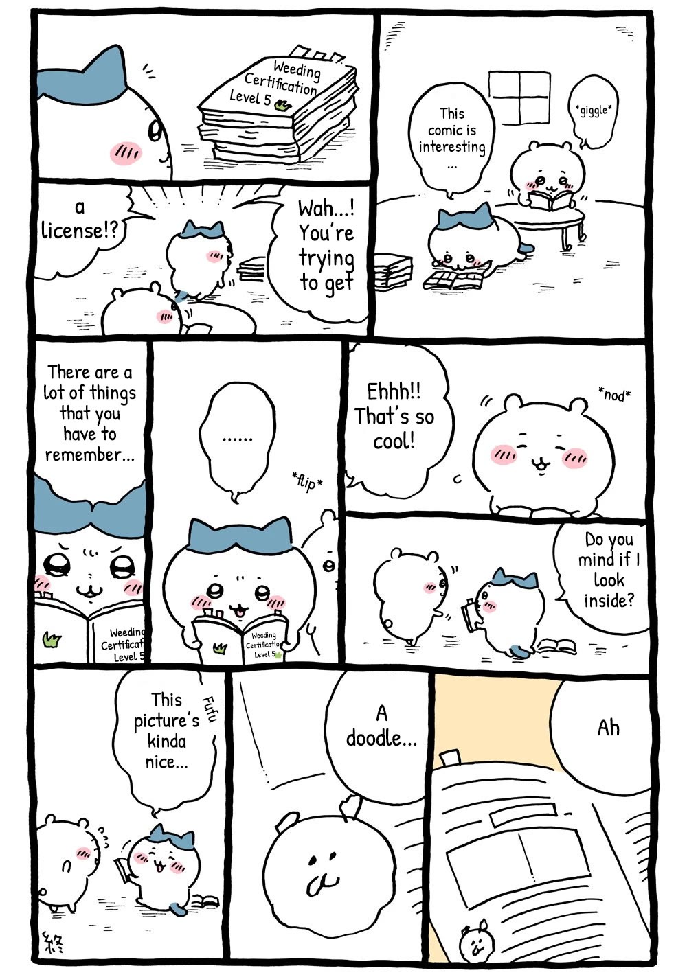 Chiikawa: Nanka Chiisakute Kawaii Yatsu Chapter 20 page 1 - Chapter 20: Weeding Test