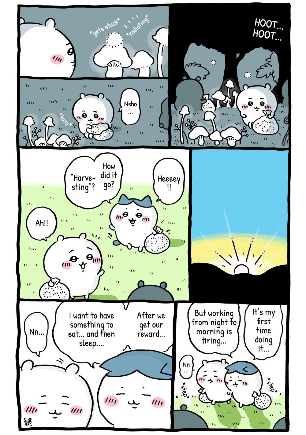 Chiikawa: Nanka Chiisakute Kawaii Yatsu Chapter 29 page 1 - Chapter 29: Night Shift