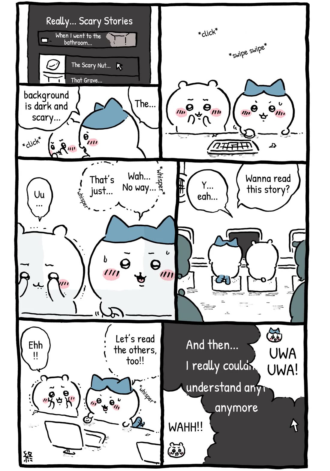 Chiikawa: Nanka Chiisakute Kawaii Yatsu Chapter 50 page 1 - Chapter 50: Really Scary Stories