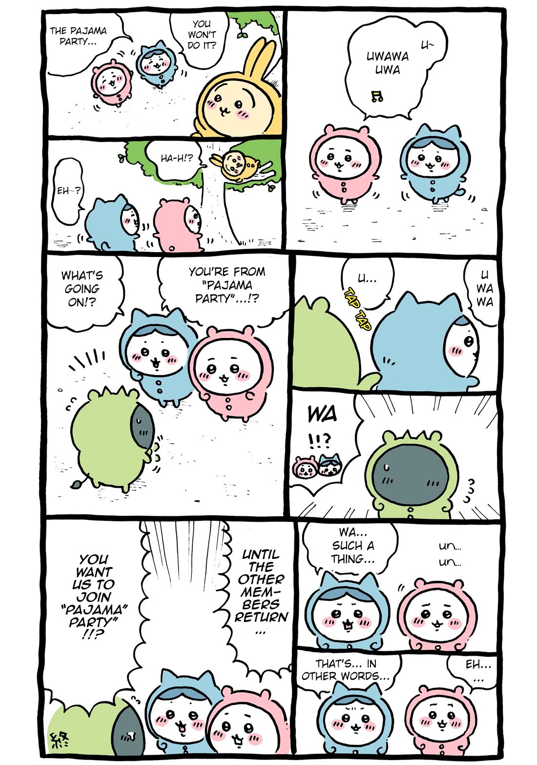 Chiikawa: Nanka Chiisakute Kawaii Yatsu Chapter 57 page 12 - Chapter 57: Pajama Party