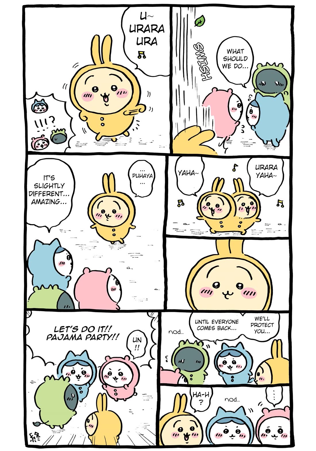 Chiikawa: Nanka Chiisakute Kawaii Yatsu Chapter 57 page 13 - Chapter 57: Pajama Party