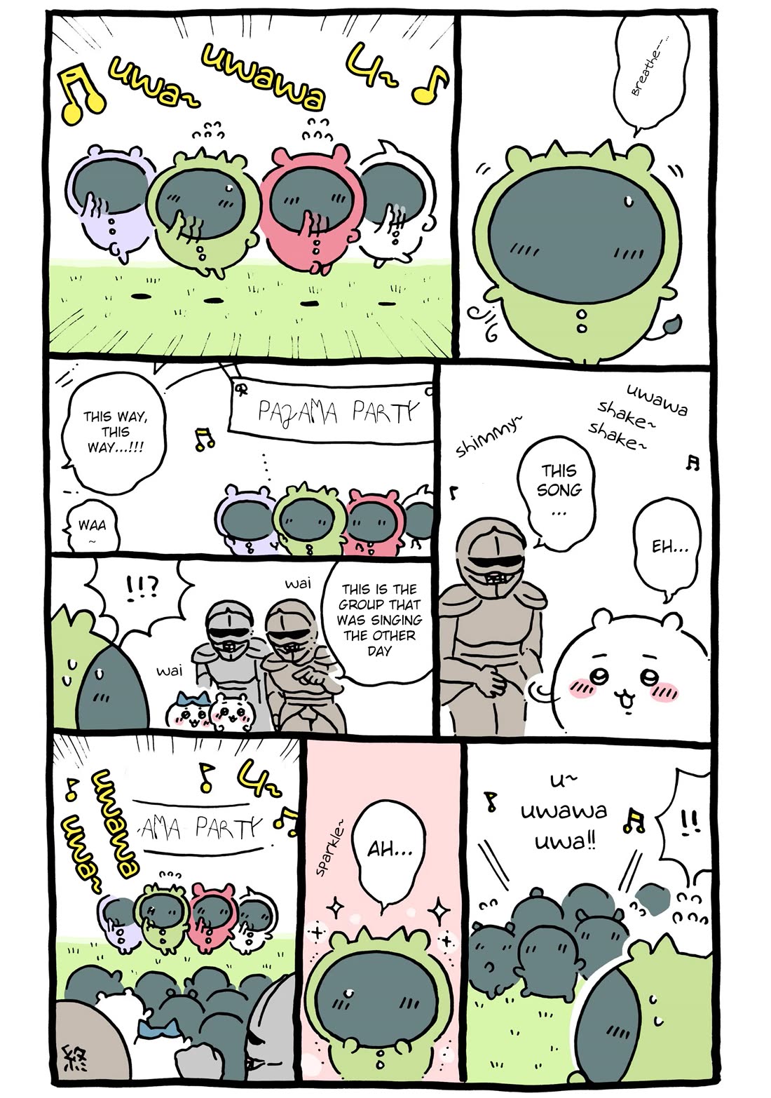 Chiikawa: Nanka Chiisakute Kawaii Yatsu Chapter 57 page 8 - Chapter 57: Pajama Party