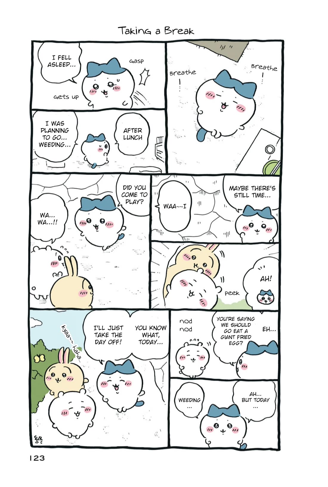 Chiikawa: Nanka Chiisakute Kawaii Yatsu Chapter 72 page 3 - Chapter 72: A Day in the Life of Hachiware