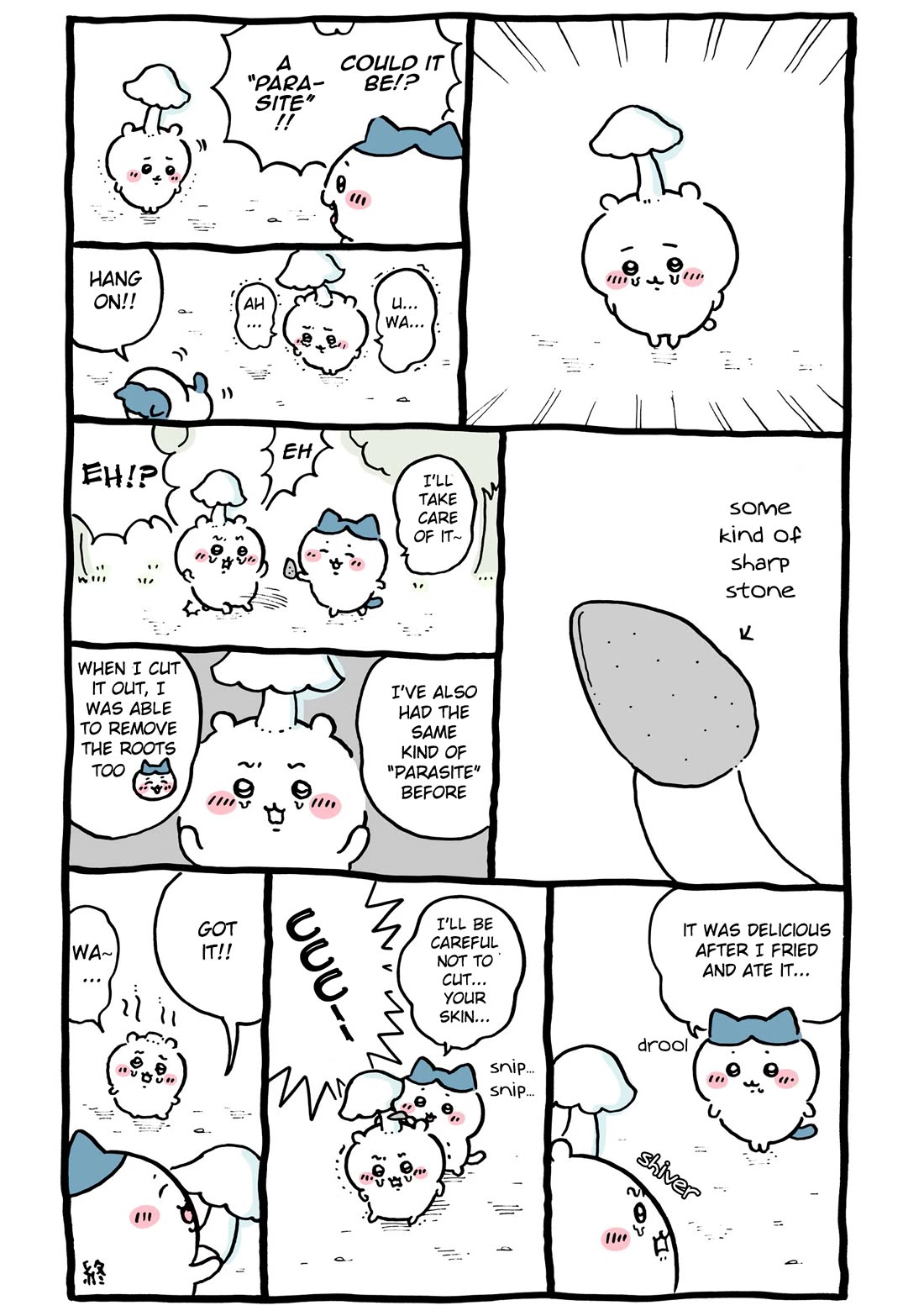 Chiikawa: Nanka Chiisakute Kawaii Yatsu Chapter 86 page 1 - Chapter 86: Parasites