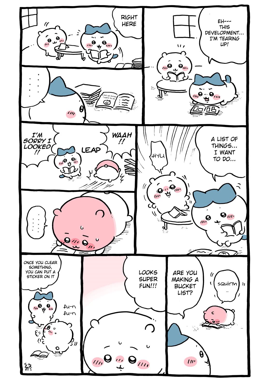 Chiikawa: Nanka Chiisakute Kawaii Yatsu Chapter 93 page 1 - Chapter 93: Bucket List