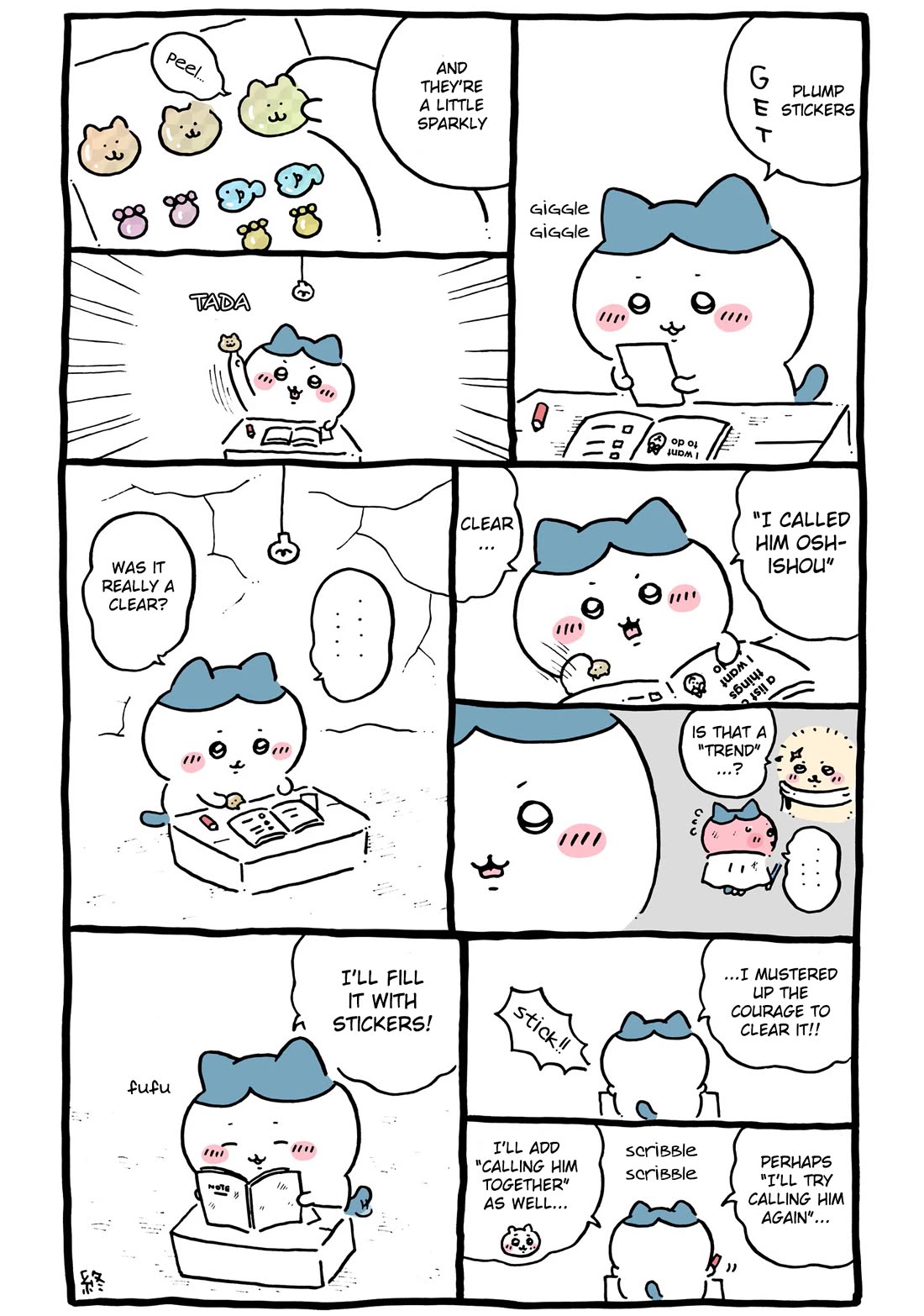 Chiikawa: Nanka Chiisakute Kawaii Yatsu Chapter 93 page 7 - Chapter 93: Bucket List