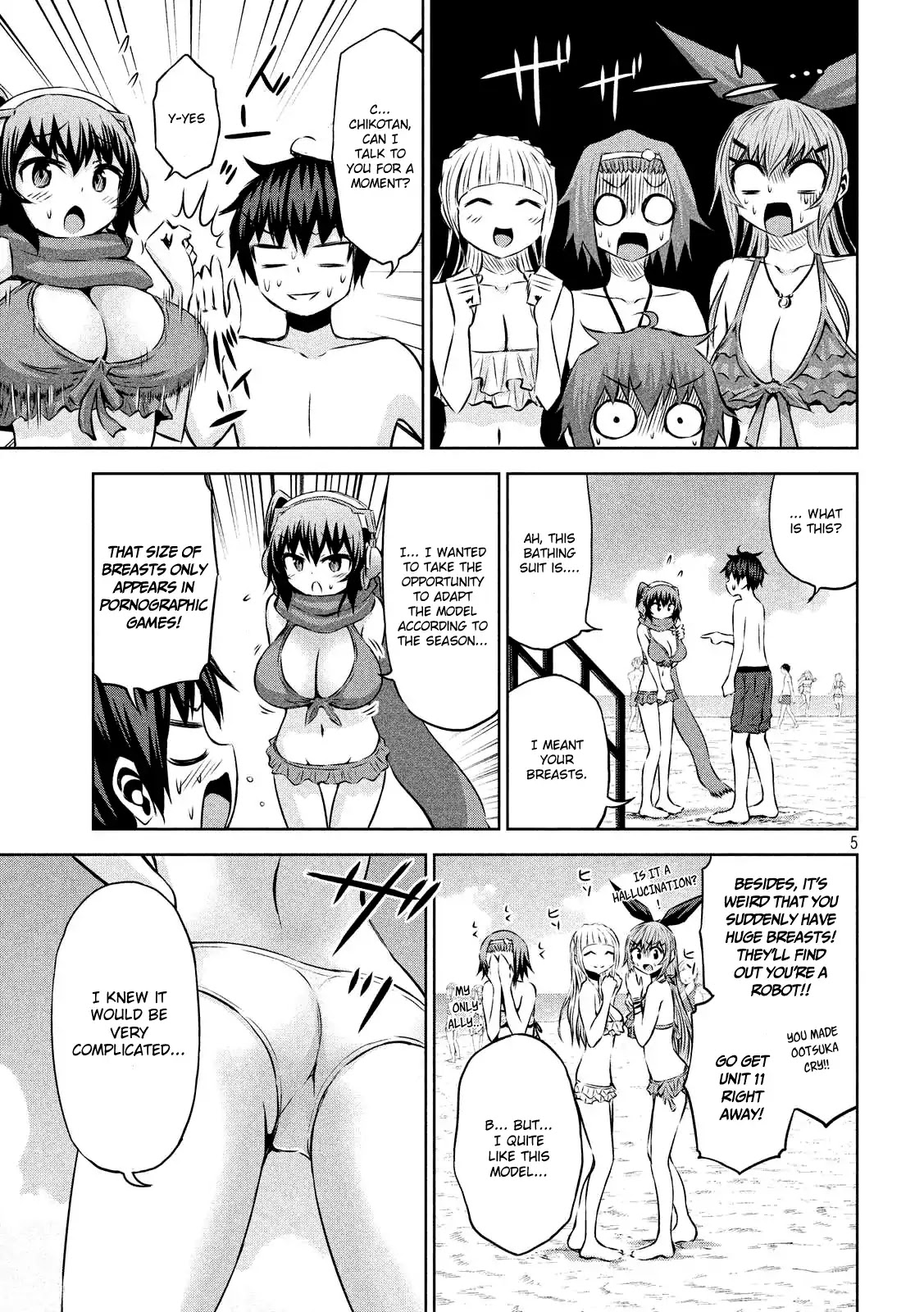 Chikotan, Kowareru Chapter 30 page 6 - Chapter 30: At Last They Arrived At The Beach! The Great Improvement Of Chikotan And The Short-Range Electromagnetic Waves