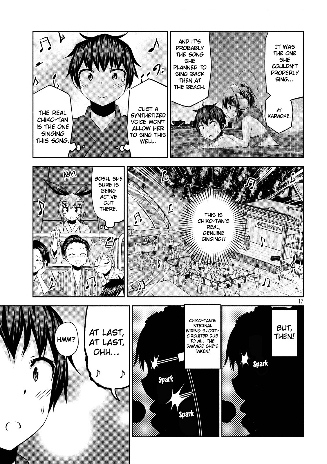 Chikotan, Kowareru Chapter 44 page 17 - Chapter 44: Summer Vacation Climax! Chiko's Determination and the Festival-Specialized Drone!